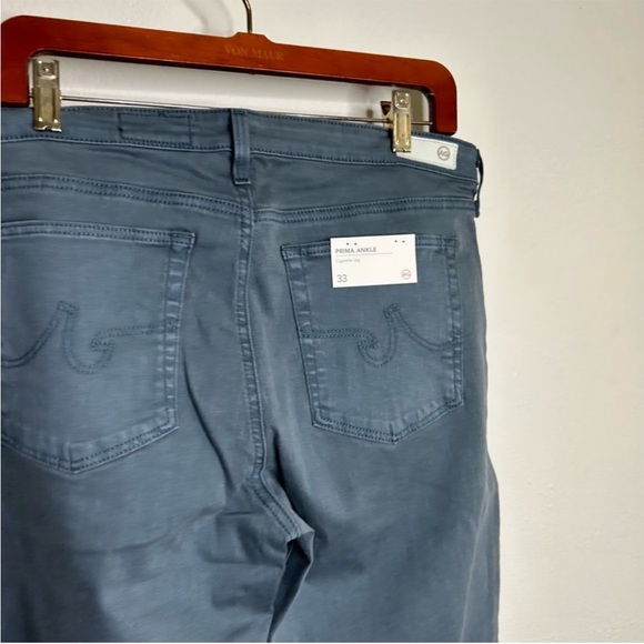 NWT AG Prima Ankle Ciagrette Leg Jean Blue Gray Size 33 Plus Size - Picture 7 of 11